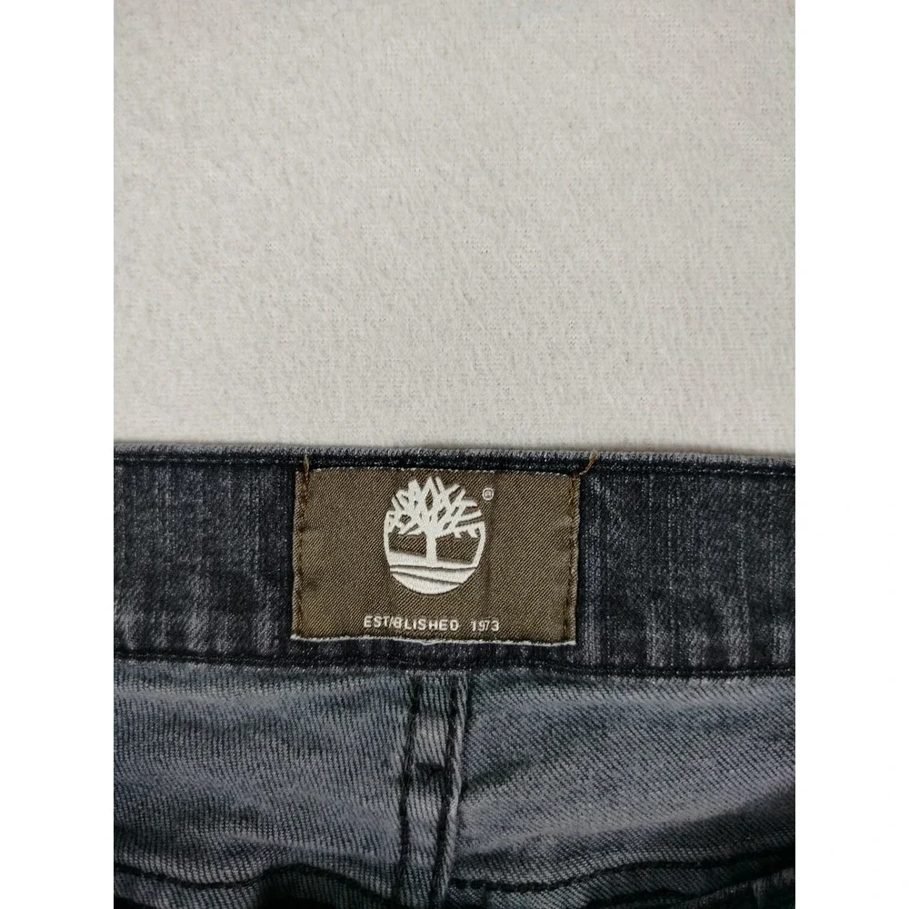 Timberland Jeans Mens 38 Gray‎ Charcoal Wash Straight Stretch Denim Streetwear